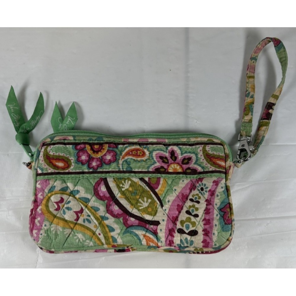 Vera Bradley TUTTI FRUTTI Wristlet Green Clutch Purse Wallet
